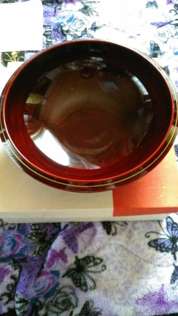 松田真扶　越後漆器　菓子入れ　傷あり