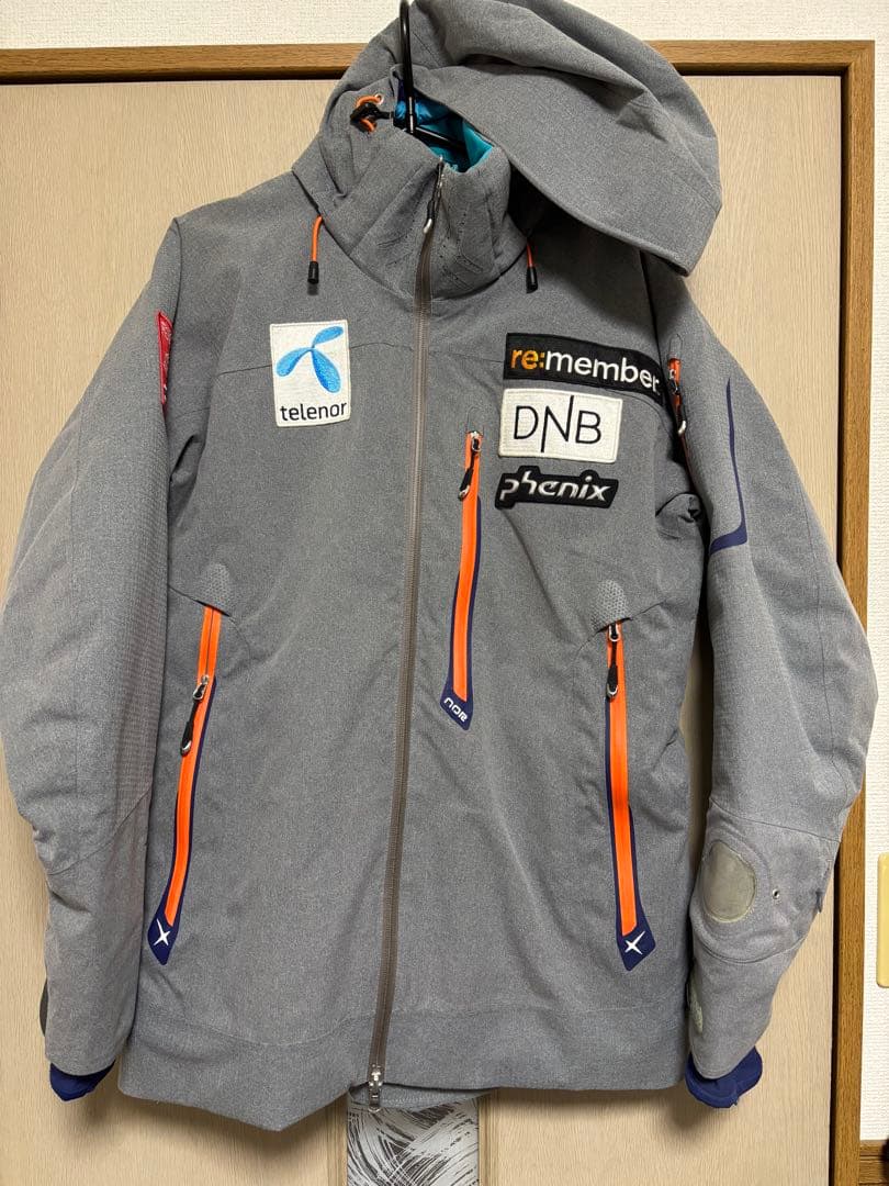 【極美品】phenix グレー ブルー　スキーウェア パンツ　フード　上下セット