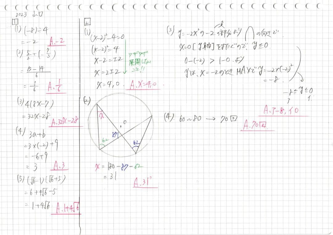塾講師オリジナル数学解説 全問動画付 山口 公立高校入試 2022～24 過去問