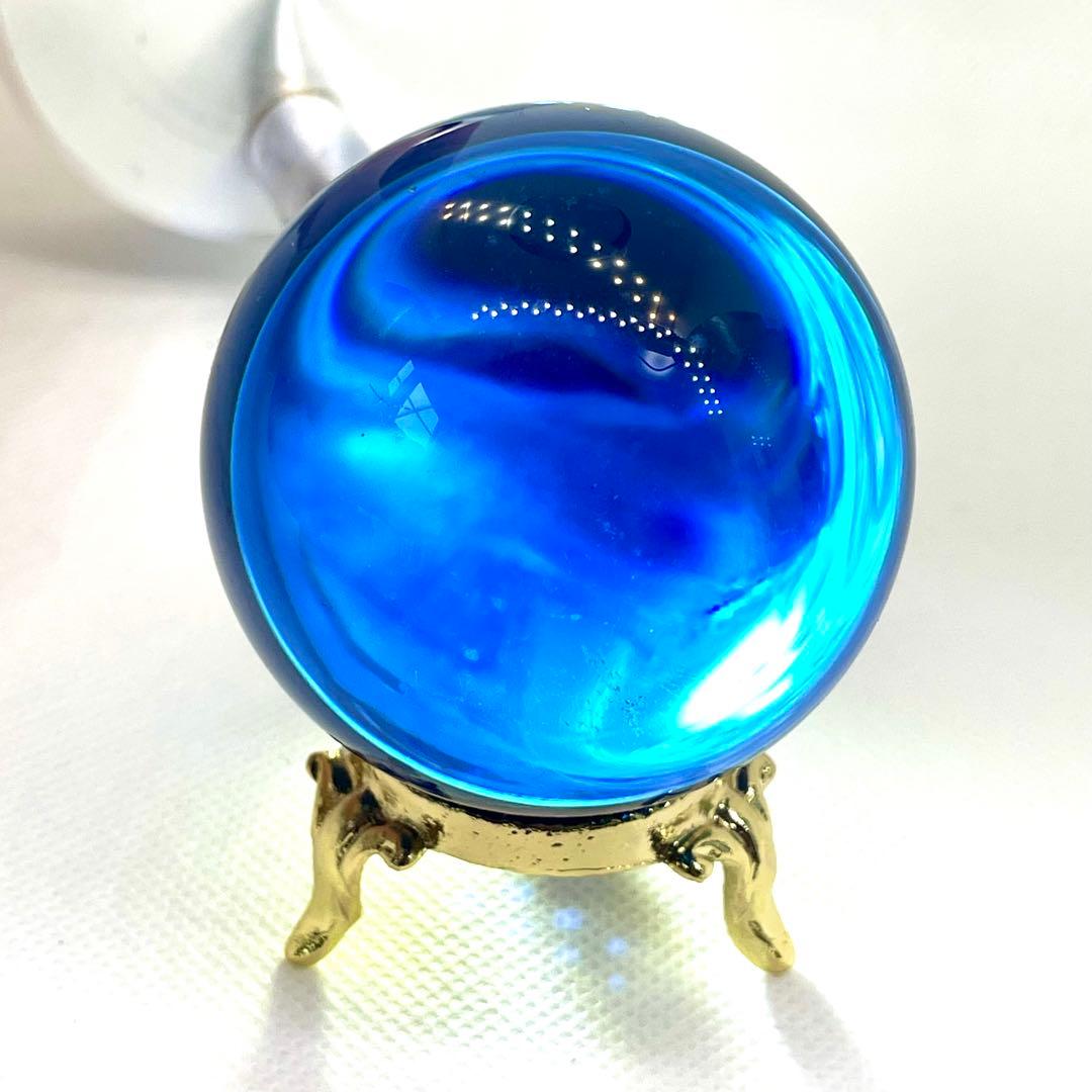 アンダラクリスタル S1176 丸玉 サファイア タンザナイトファイア 201ｇ