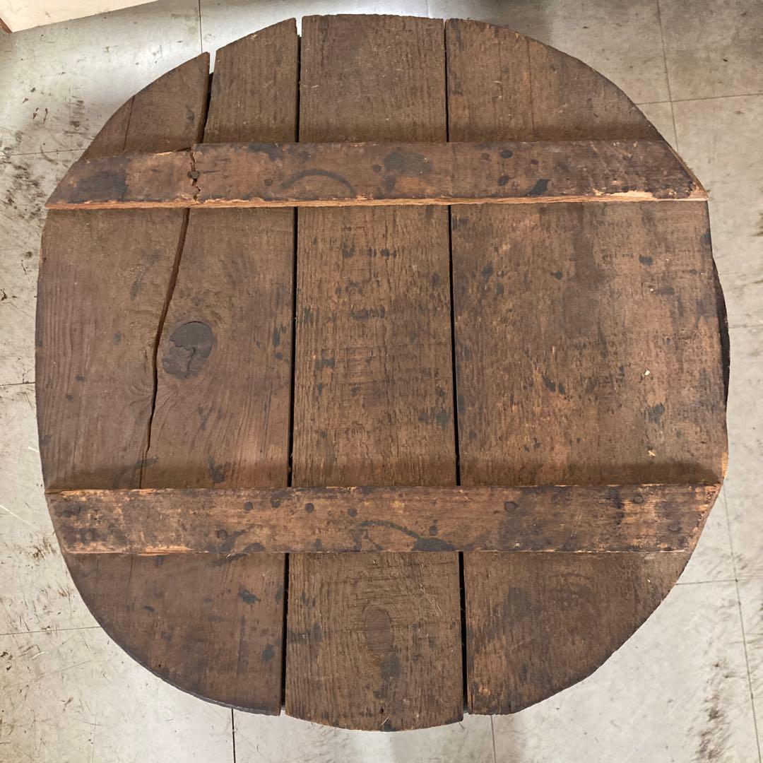 漆塗り木桶　蓋付き