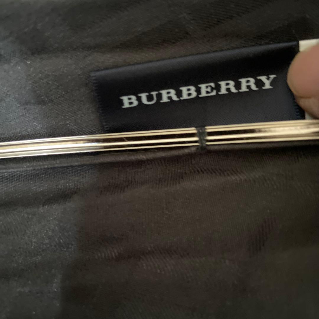 バーバリー　ブラック チェック柄 レース付き長傘