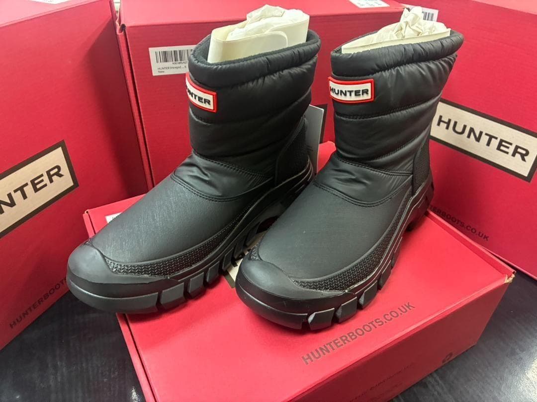 新品 超人気 HUNTER スノーブーツ ショート (25cm) 防水防寒