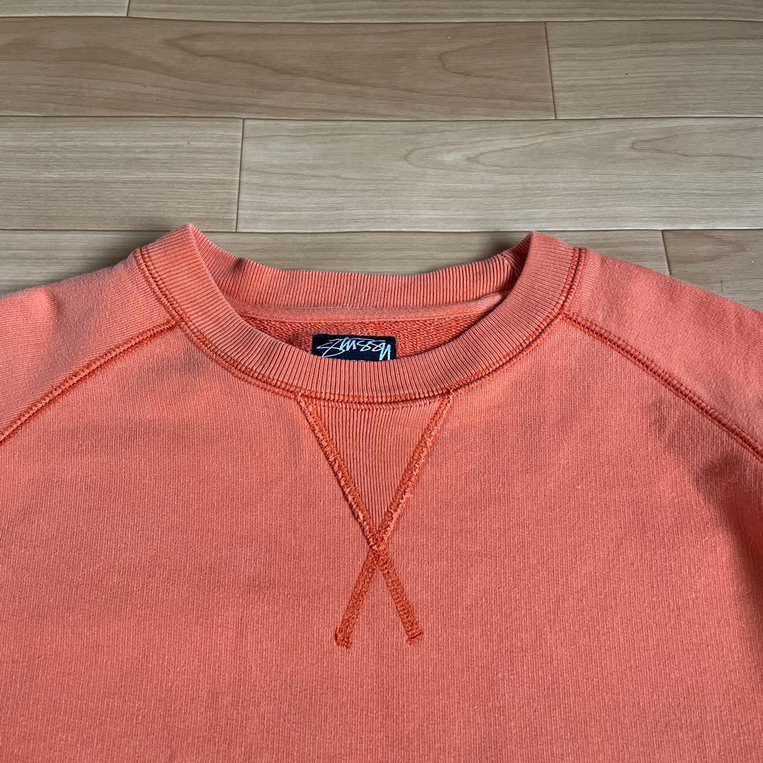 ステューシー Stussy オレンジ ラグランスリーブ スウェット