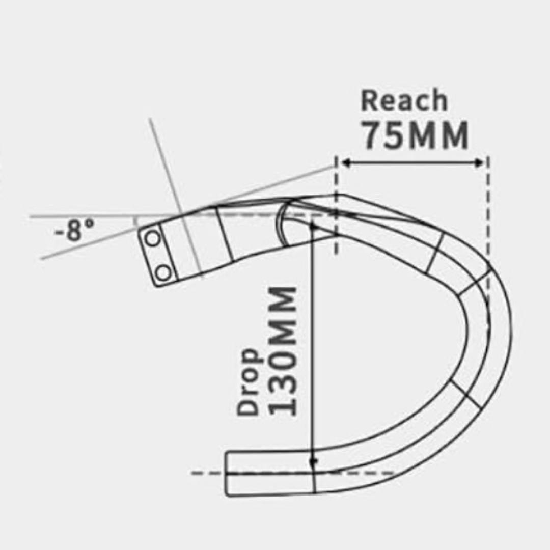 TOSEEK 一体型カーボンハンドルバー　ステム:70 幅:420