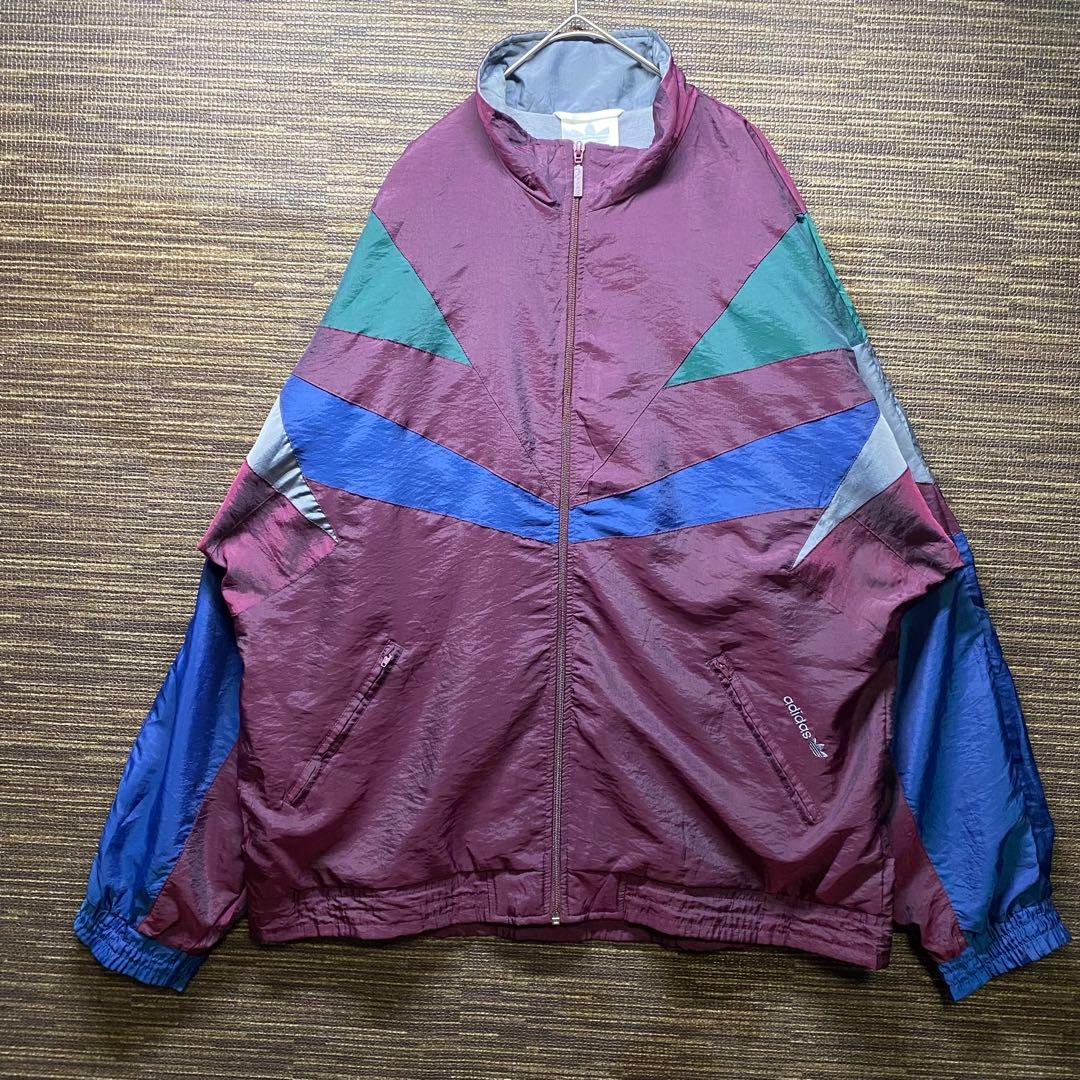80~90年代 アディダス adidas ナイロンジャケット Y2K 銀タグ