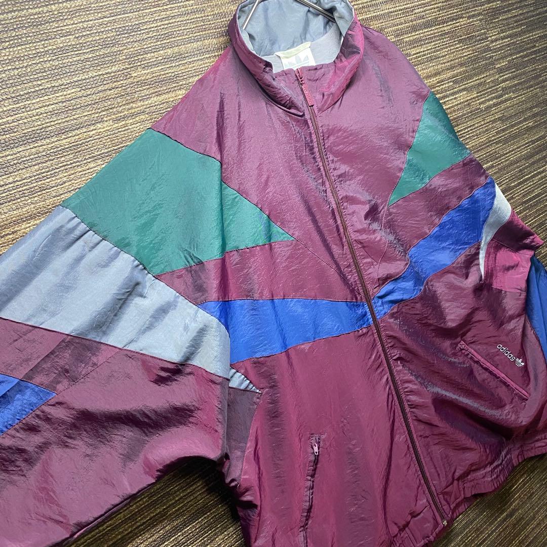 80~90年代 アディダス adidas ナイロンジャケット Y2K 銀タグ