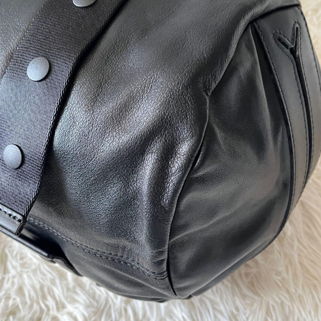 ⭐️未使用級⭐️　ディスコードヨウジヤマモト　ハンドバッグ　筒型バッグ　ブラック