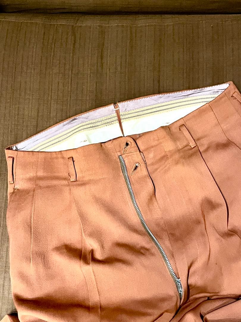 値下不可　50s ギャバジン　2タック　スラックス　送料無料　ギャバジンパンツ