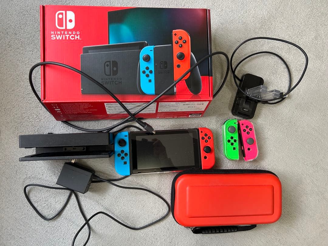 Nintendo Switch 本体(箱付)、付属品セット