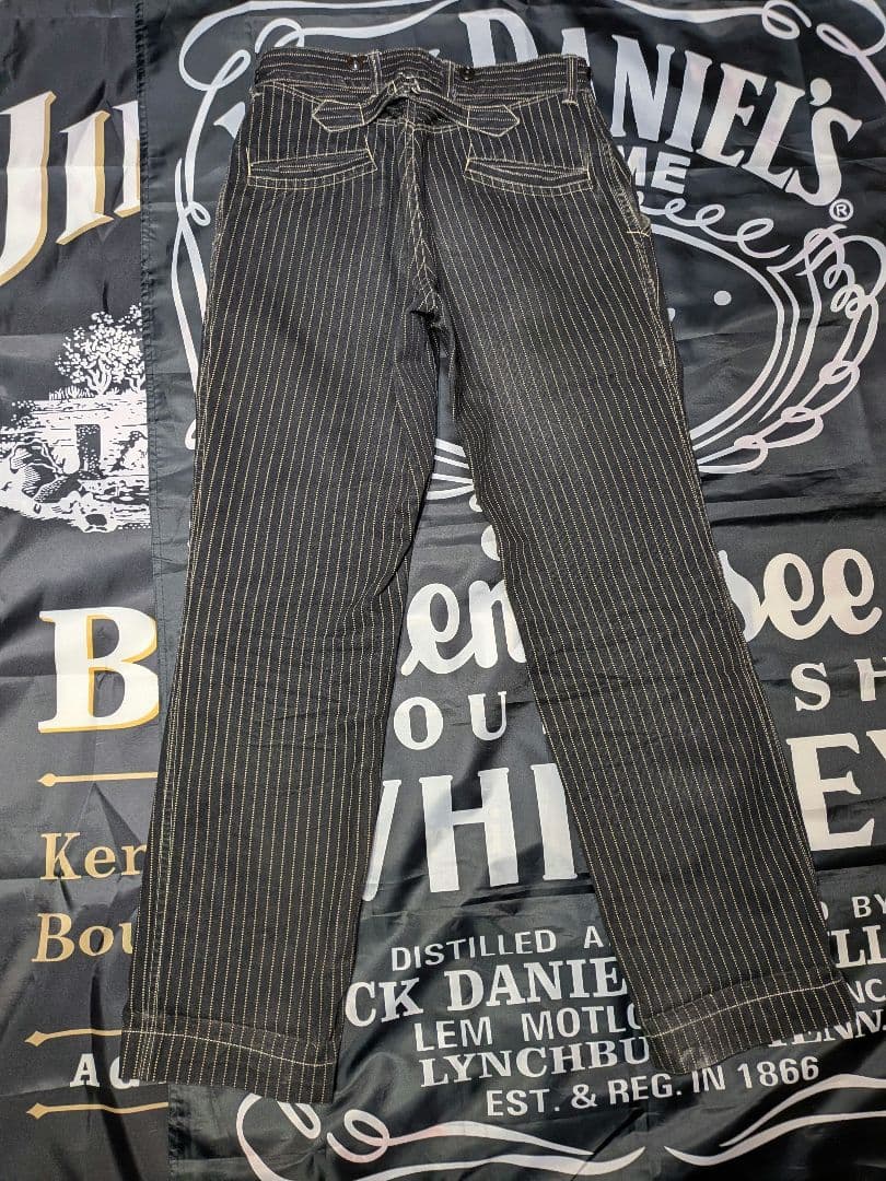 S フリーホイーラーズ ブラック ウォバッシュ パンツ