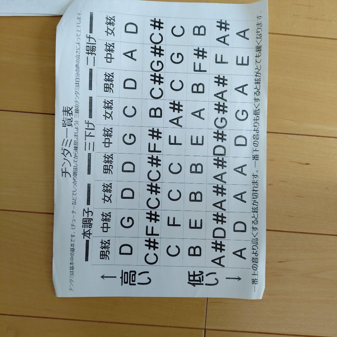 三線本体 黒・金・蛇柄 専用ケース付き　教則本