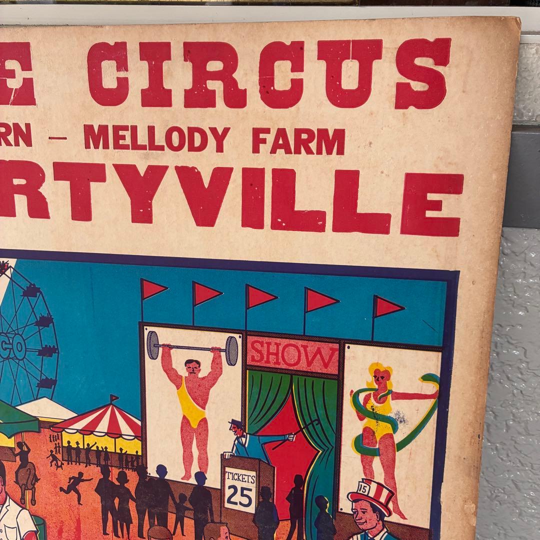 レア！BIG 50s〜アメリカアンティーク実物サーカス広告SHOWヴィンテージ