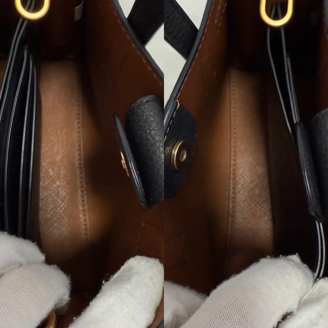 【新品同様】トリーバーチ ウォーカー マイクロサッチェル 2way バッグ 黒