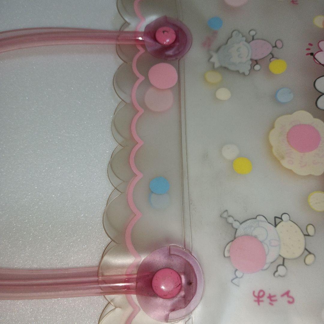 サンリオ　るるる学園　平成レトロ　ビニールバック　プール　フルーツ　水玉