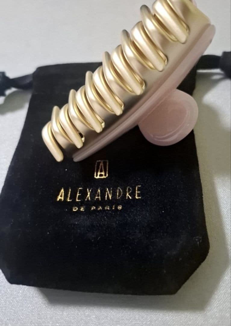 【美品】アレクサンドルドゥパリ M ヘアクリップ　人気のピンク 完売品
