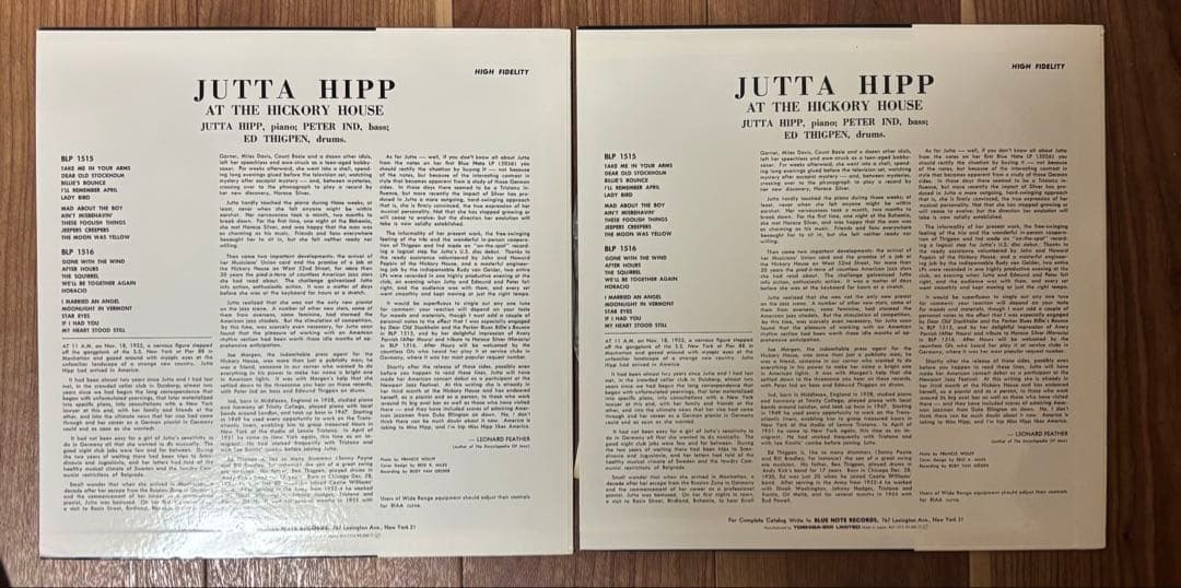 Jutta Hipp at the Hickory House 2枚組セット