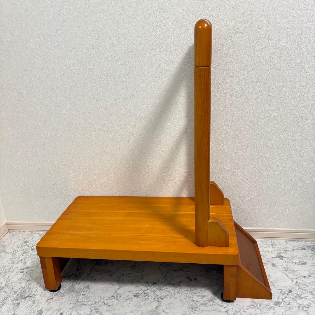 清潔✨手すり付玄関台 幅60cm TAN-889-60 介護用品　片手タイプ