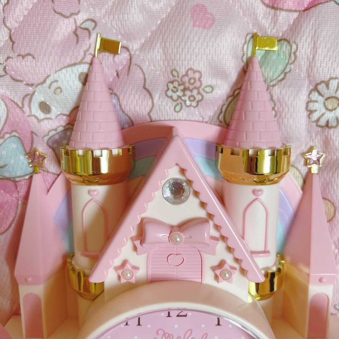 【美品】マイメロ　お城型　チェスト付きクロック　置き時計