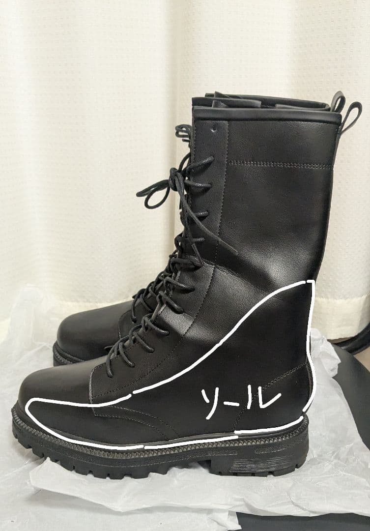 シークレットブーツ 18cm ブラック レースアップブーツ M