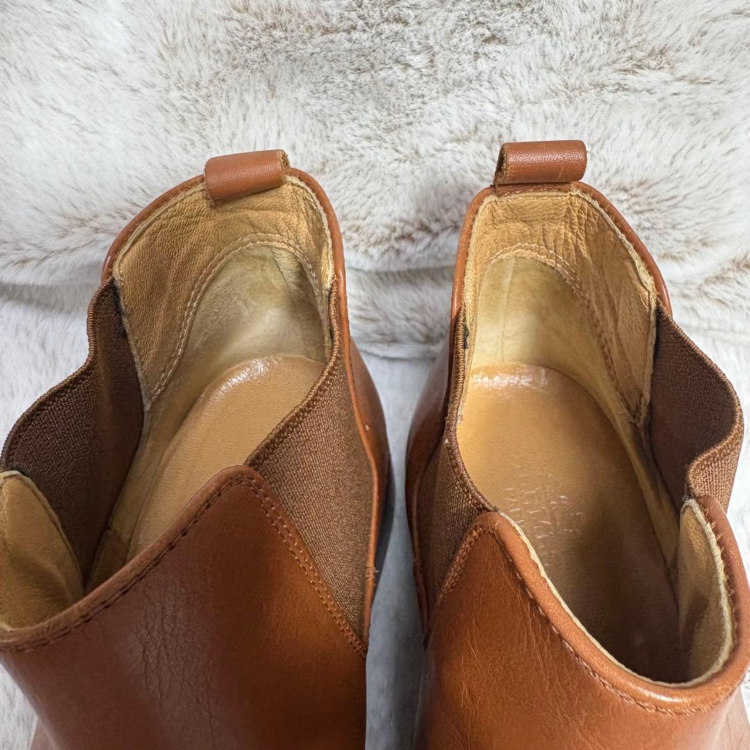 L*i様 エルメス　サイドゴアブーツ　チェルシーブーツ　22cm キャメル　イタ