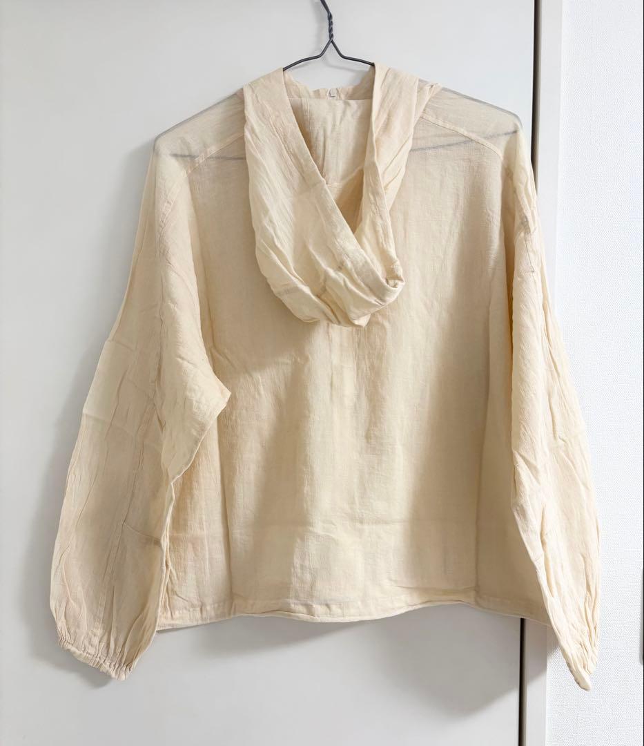 【美品】プリスティン（PRISTINE）ちりめんジップアップパーカー