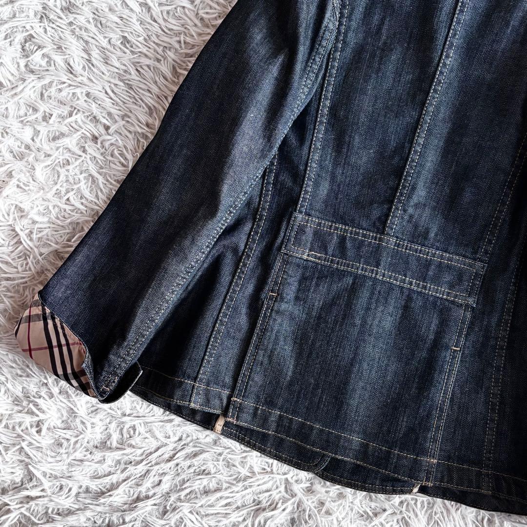 希少 バーバリー ロンドン デニム ジャケット 44 大きいサイズ ノバチェック