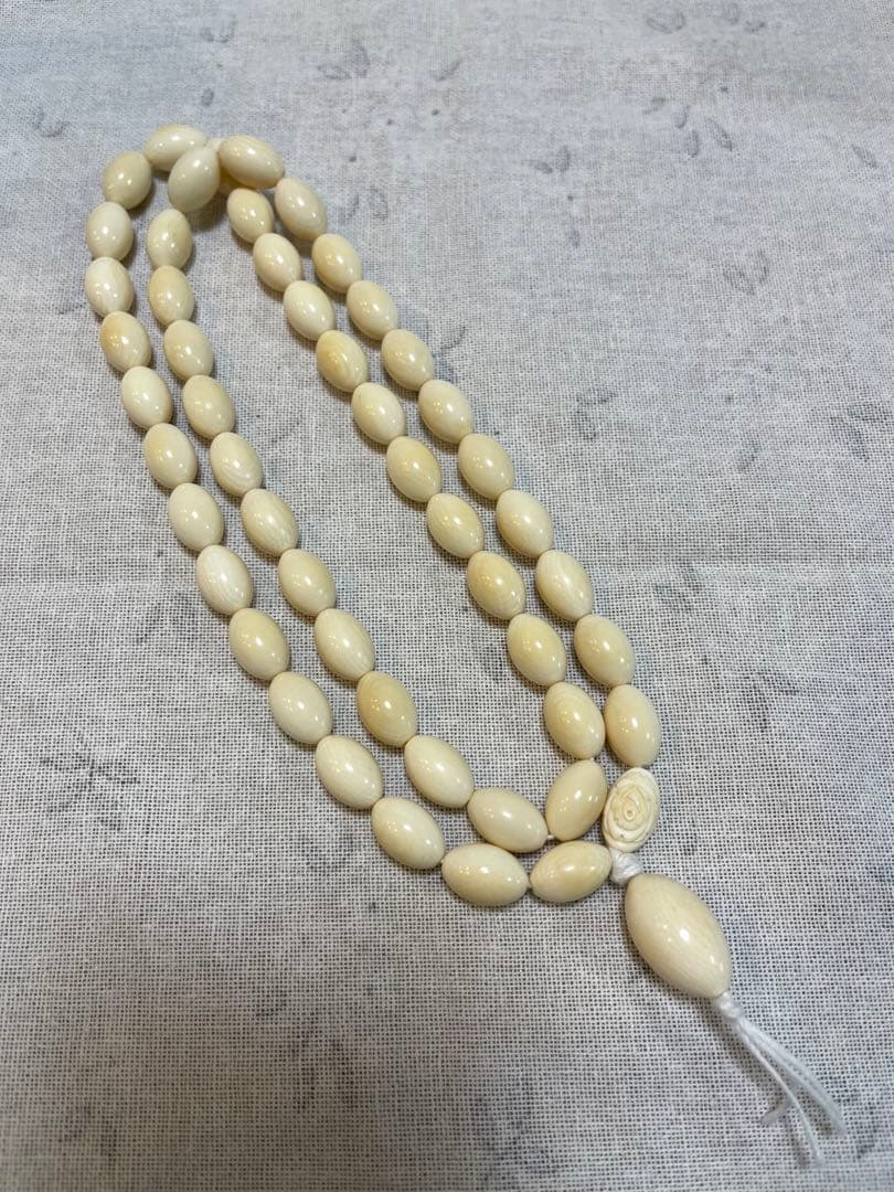 アイボリー念珠 数珠 ネックレス