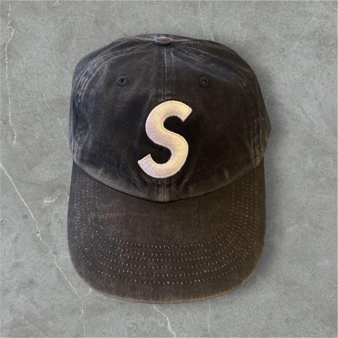【正規品】supreme Sロゴ キャップ ブラック