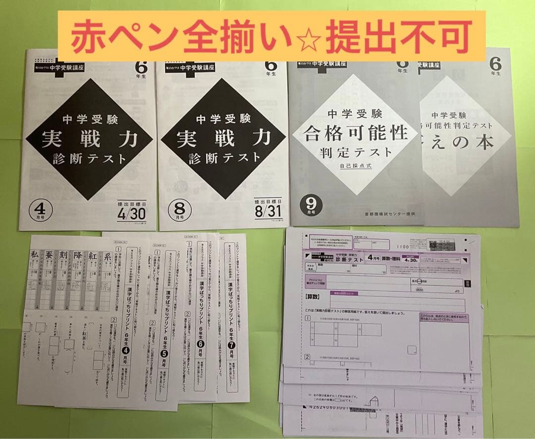 【未記入】6年チャレンジ中学受験講座　2024年度まるごと1年分！【即購入可】