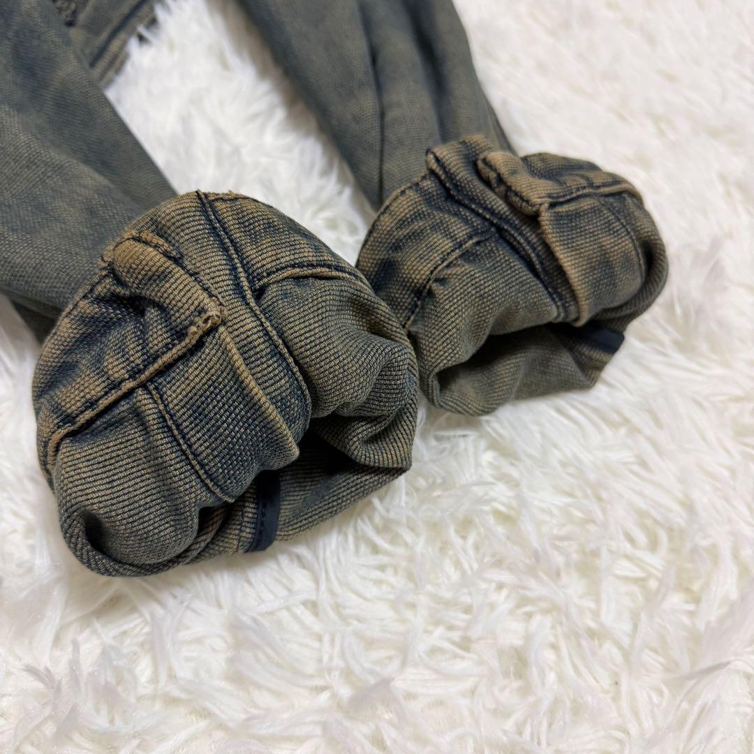 【極美品】シャネル　デニムジャケット　ノーカラー　ココボタン　ビンテージ加工　M