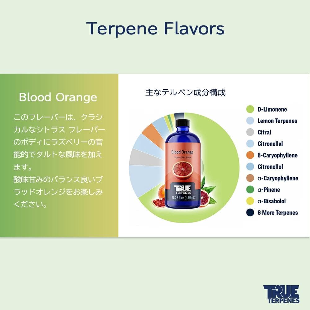 TRUE テルペン 510 CBD CBN CBG 10ml ブラッドオレンジ
