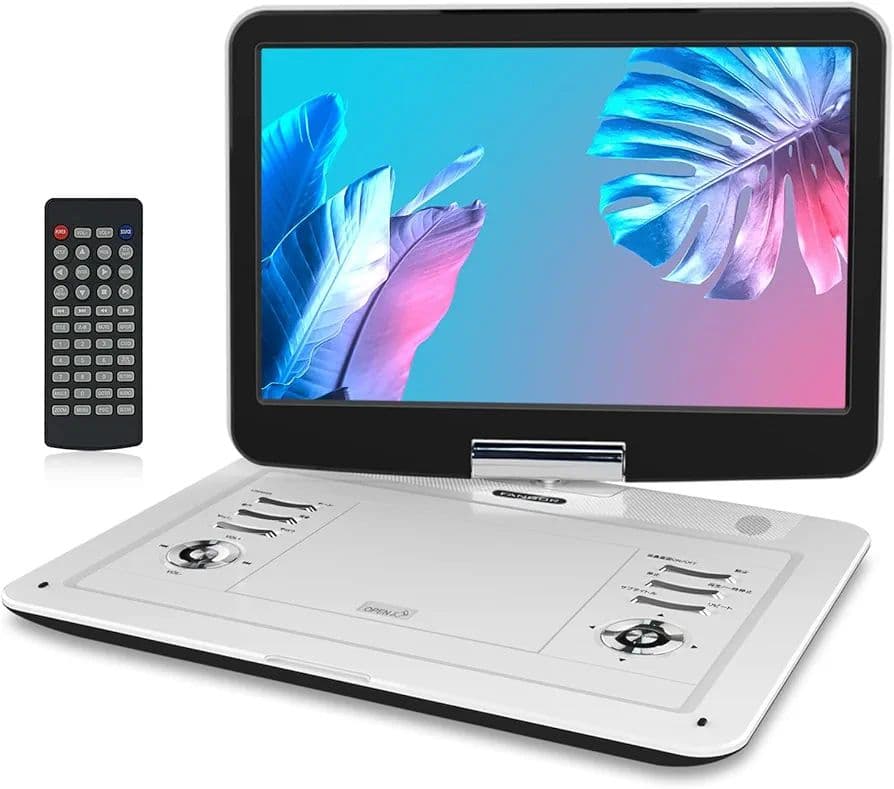 新品◆ 大画面 ポータブル DVDプレーヤー 15.5型 バッテリー内蔵