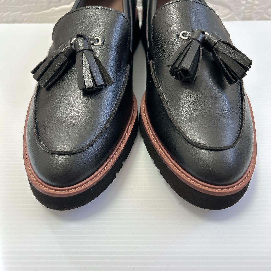 【未使用級✨】超軽量DIANA 黒タッセルローファー25㎝