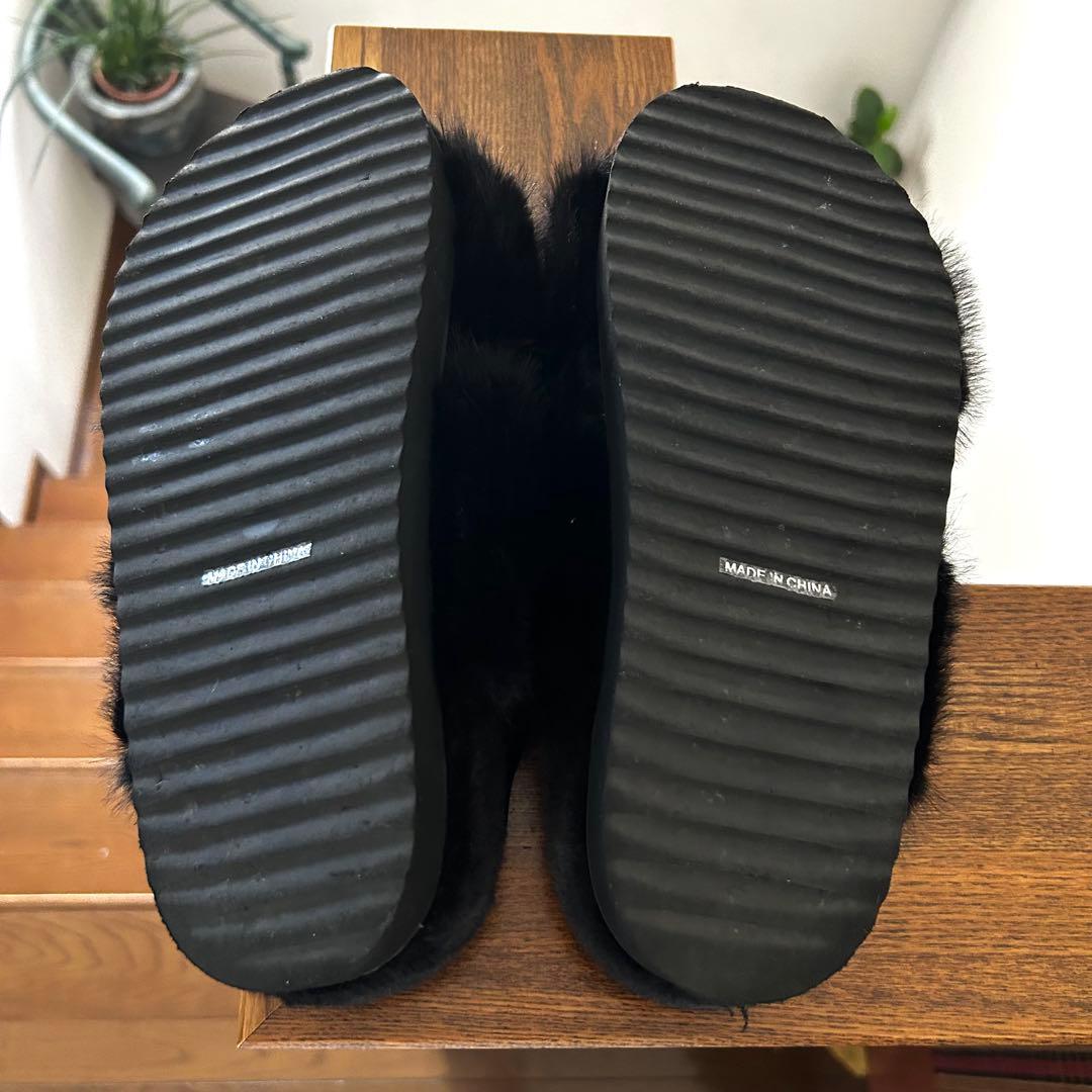 ユナイテッド アローズ ビジューフェイクファーバックストラップサンダル　37