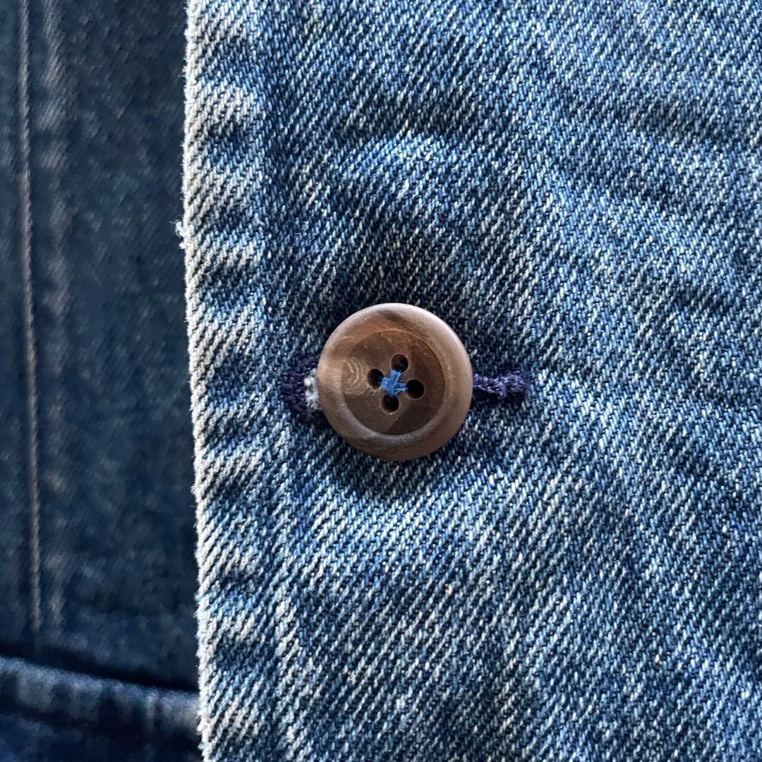 80-90s ラルフローレン USA製　デニムテーラードJKT L 三角タグ