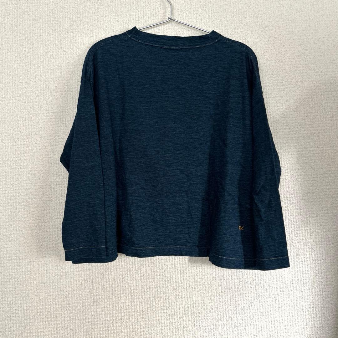 45R 天竺のMシャツ(インディゴ) 45R tシャツ　　　ぺーぺーくん刺繍