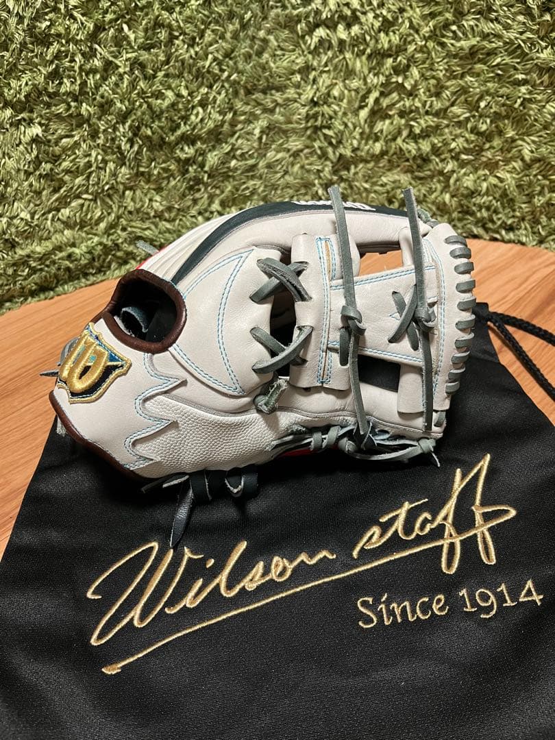ウィルソンスタッフ カスタムオーダー 軟式内野用 D5 ホワイトSS×レッドSS