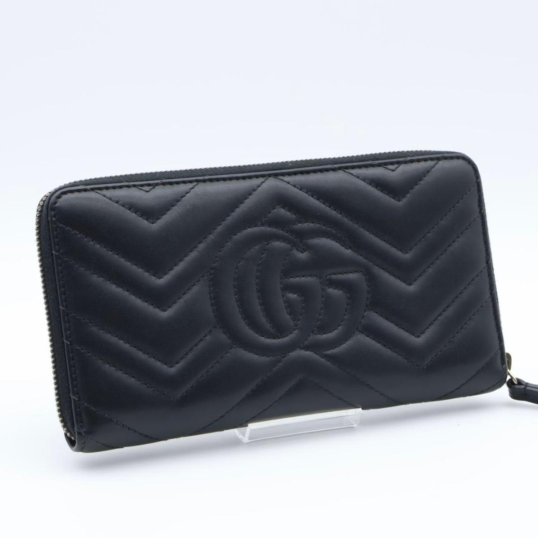【極美品】GUCCI GGマーモント　長財布　オーガナイザー　黒
