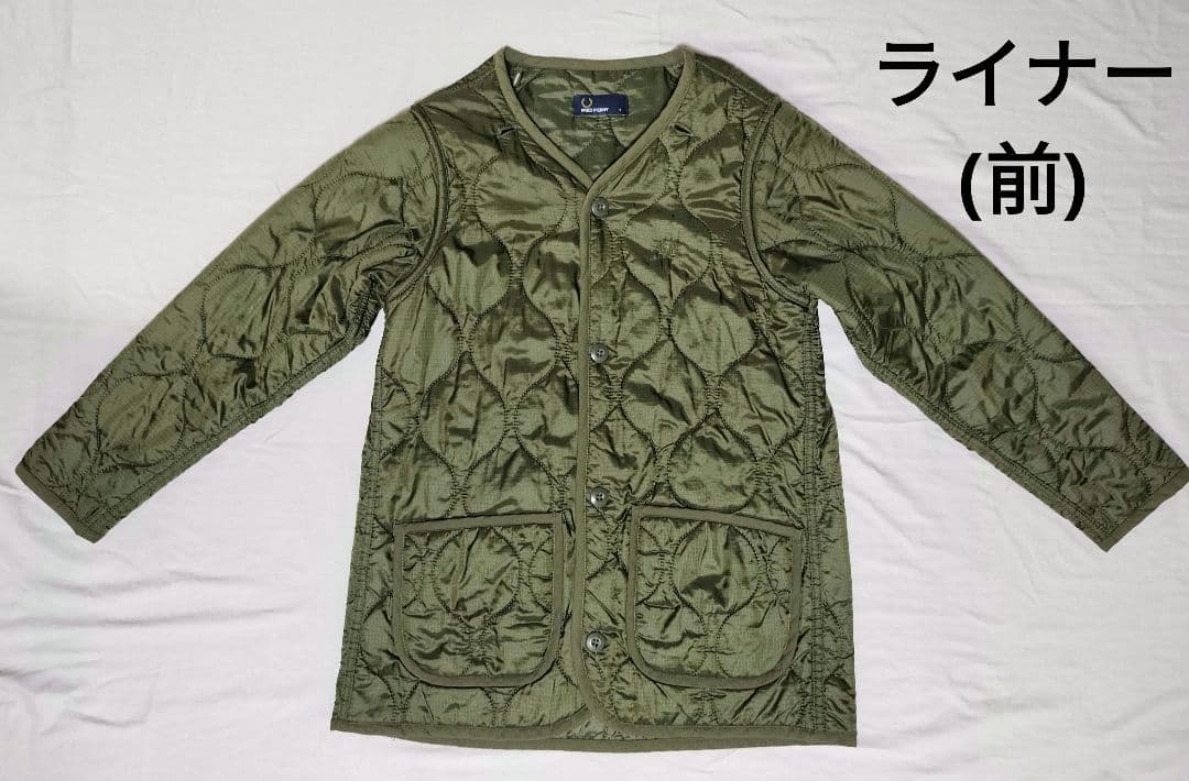FRED PERRY フレッドペリー ライナー付きモッズコート ファーフード8