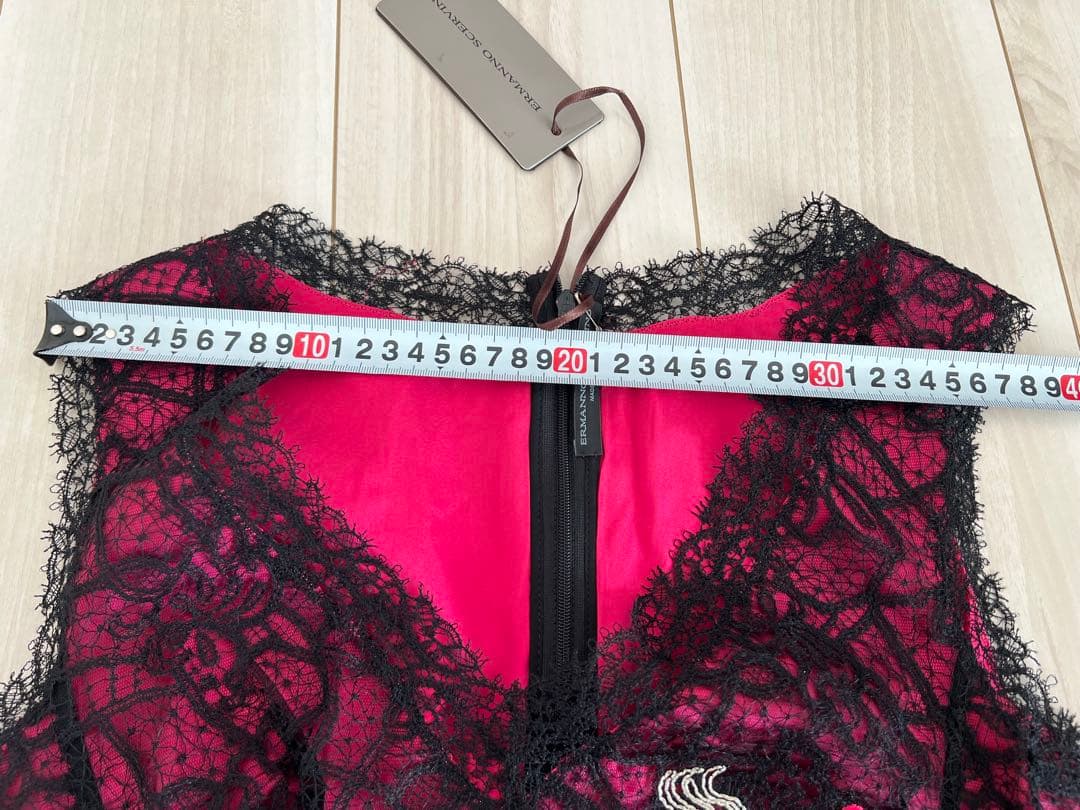 刺繍 レース ノースリーブドレス