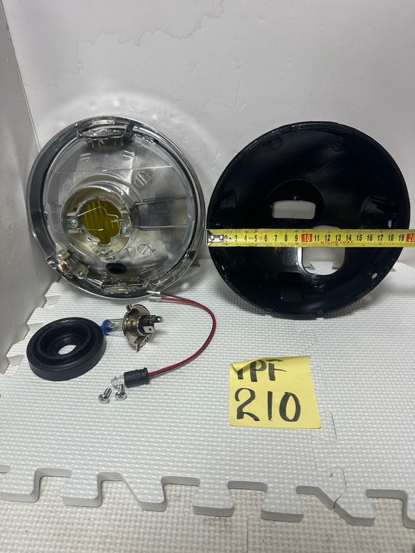 当時物IPF凹みレンズ付きヘッドライトASSY/イエローレンズ