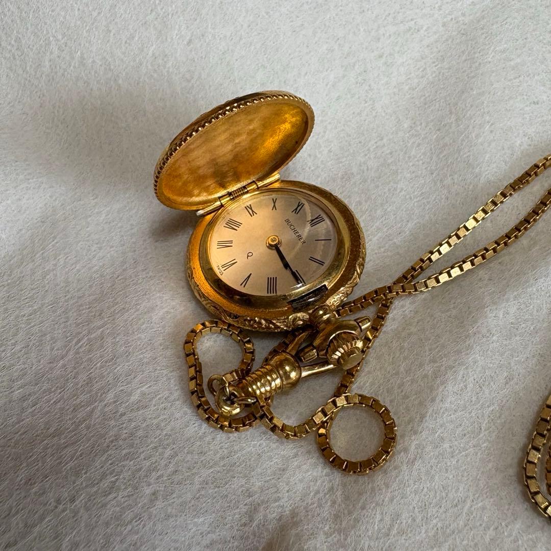BUCHERERブッフェラー 懐中時計 ペンダントウォッチ アンティーク スイス