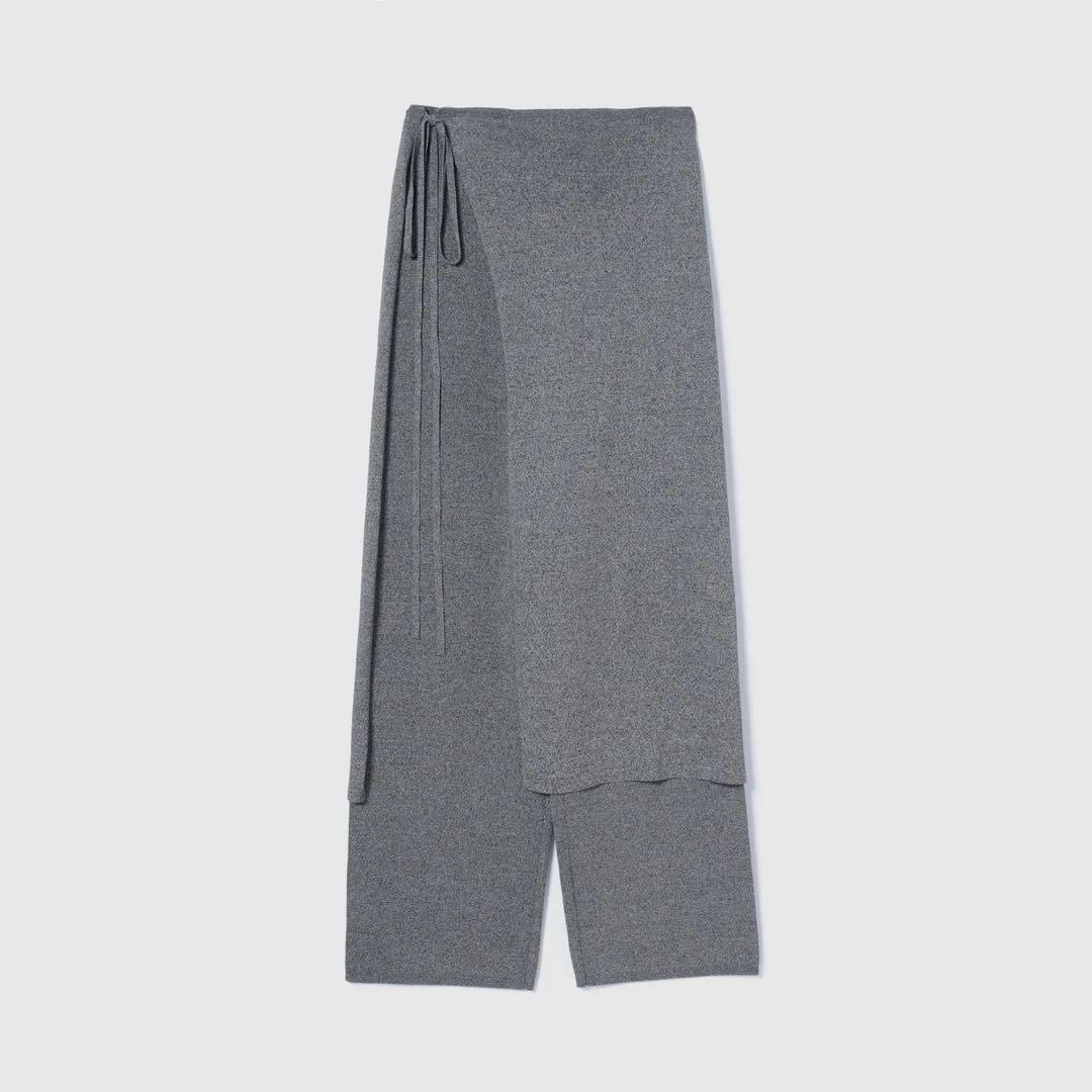 Wrapスカーフニットパンツ