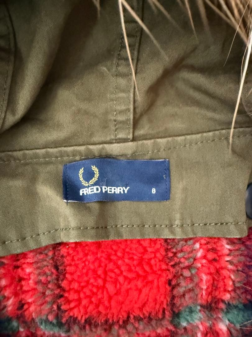 FRED PERRY フレッドペリー　長袖ライナー付き　モッズコート ファー