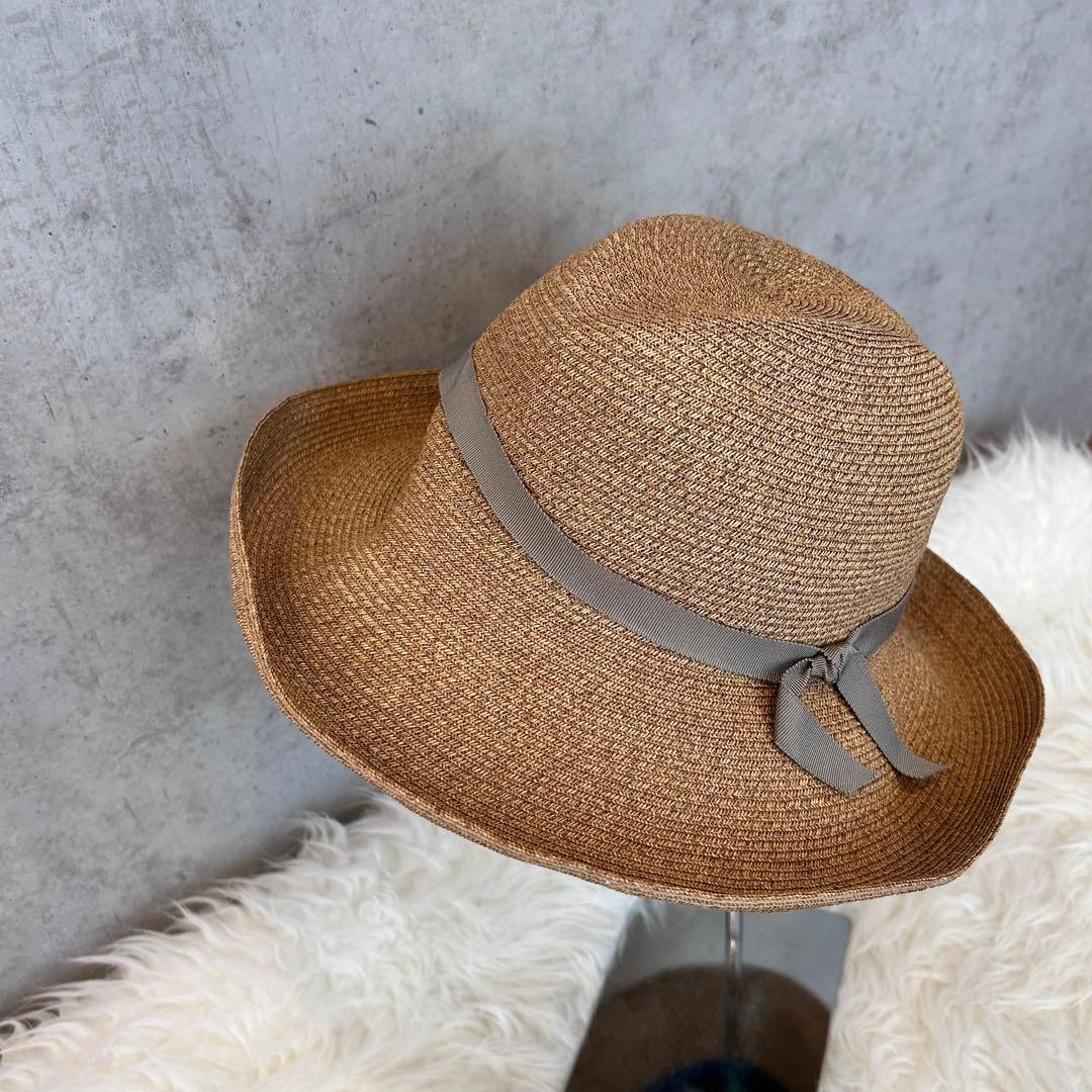 chisaki　折りたたみ可能ペーパーハット　ENRIE 麦わら帽子　リボン