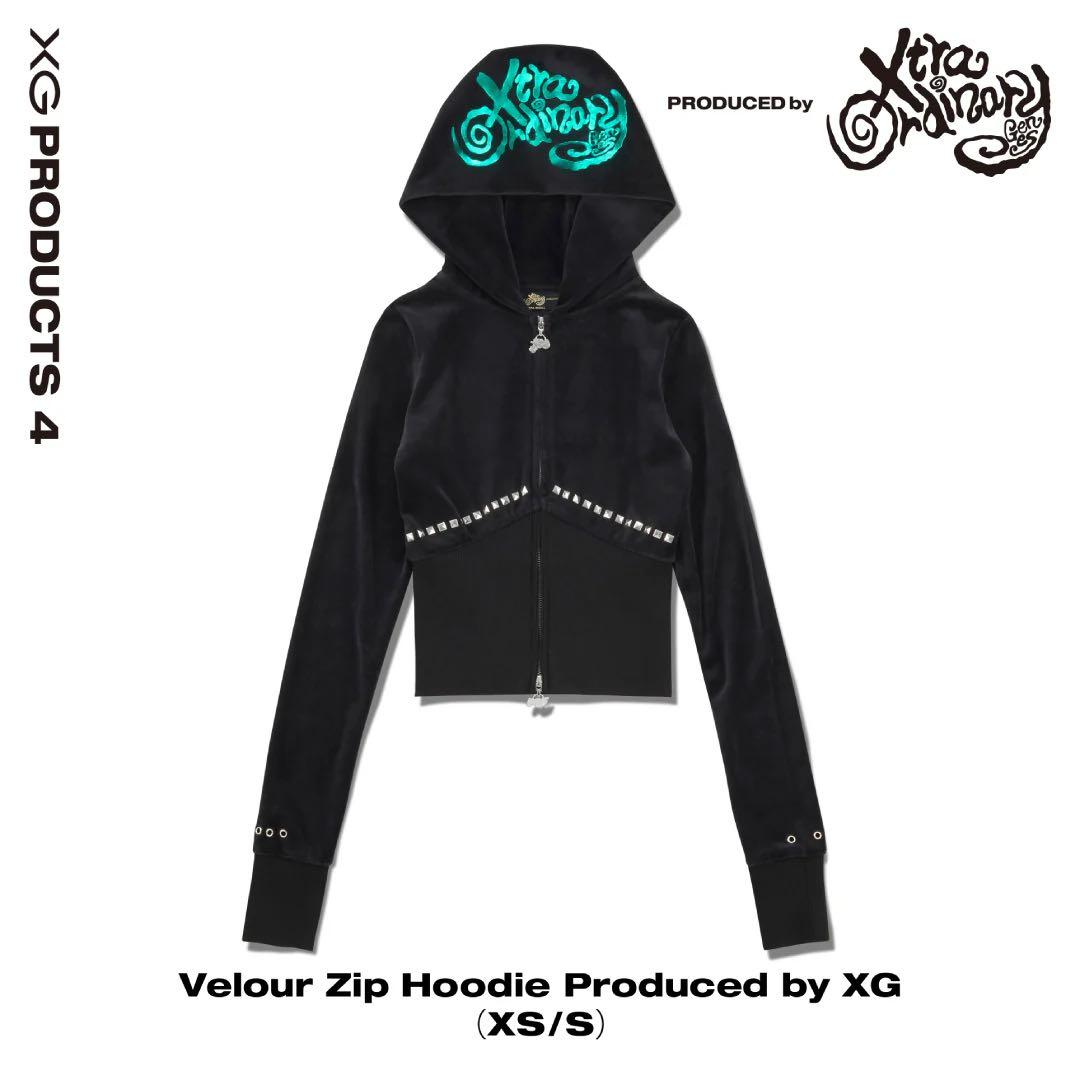 Mai XG Velour Zip Hoodie ブラック S