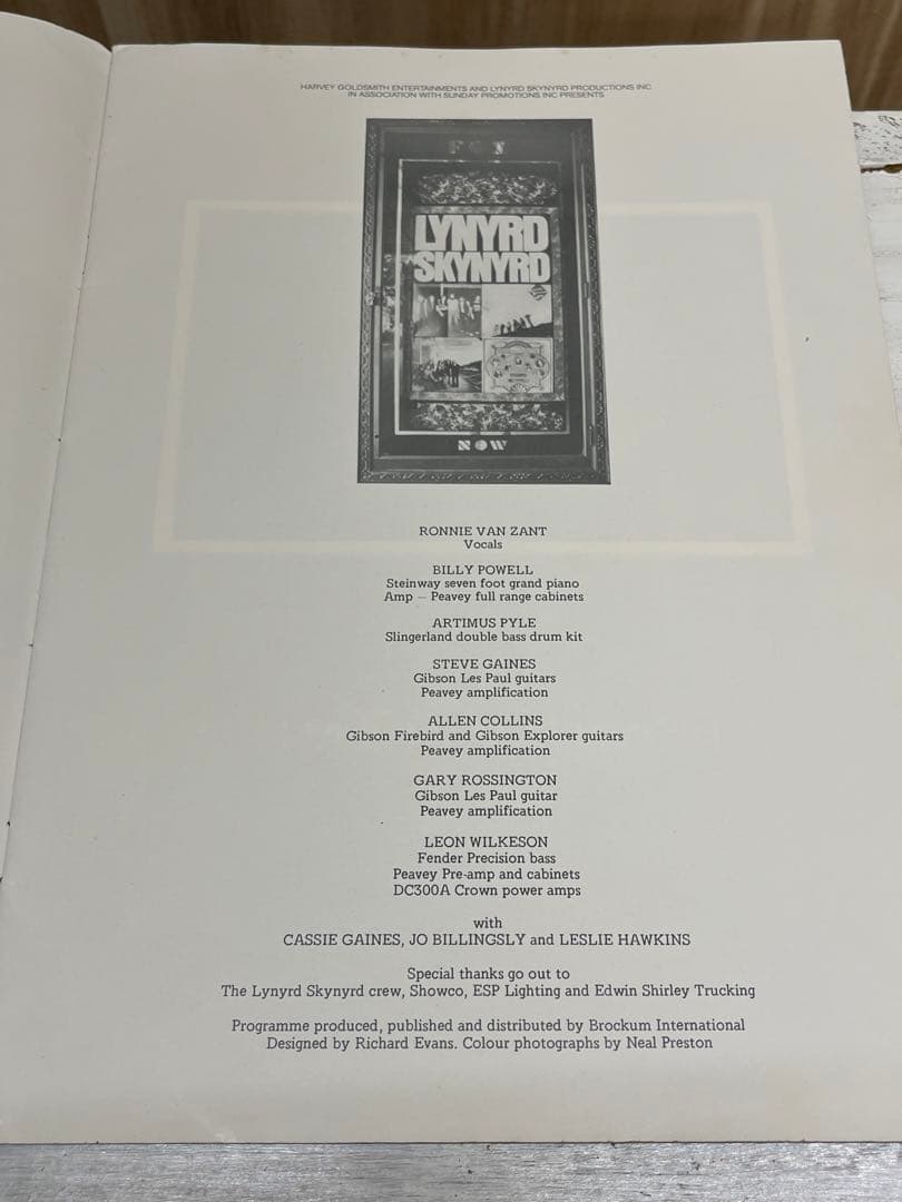 Lynyrd Skynyrd/レーナードスキナード '77 英国ツアーパンフ