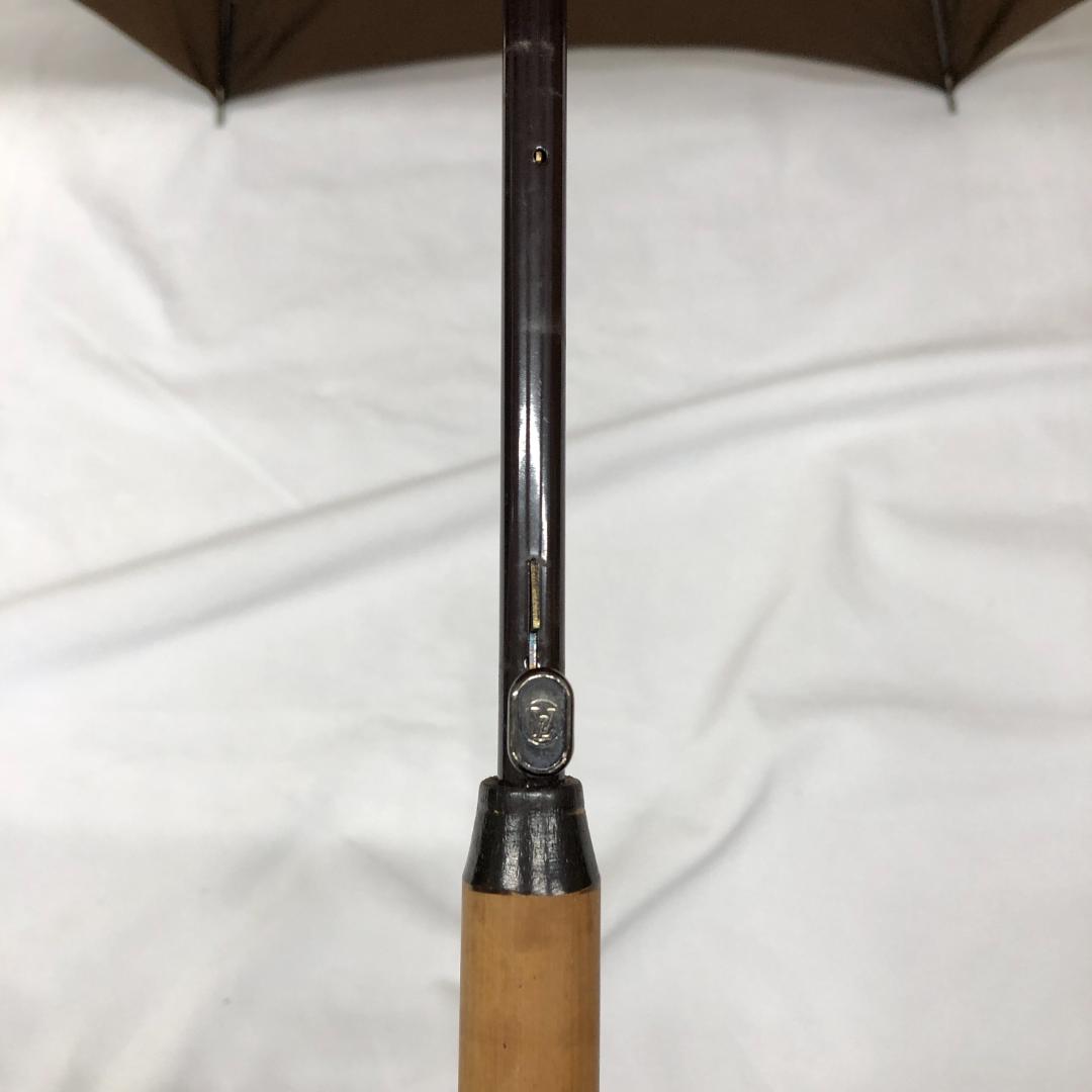 8F099/ルイヴィトン/長傘/雨傘/モノグラム/ウッドハンドル/ブラウン