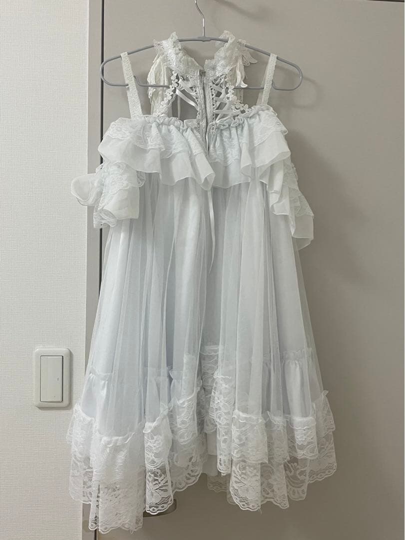 ワンピース MAJOH MINI DEVIL ANGEL WING DRESS WHITE
